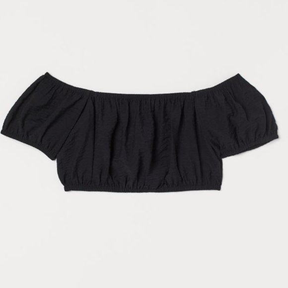 Black Off the shoulder crop top - Picture 1 of 3